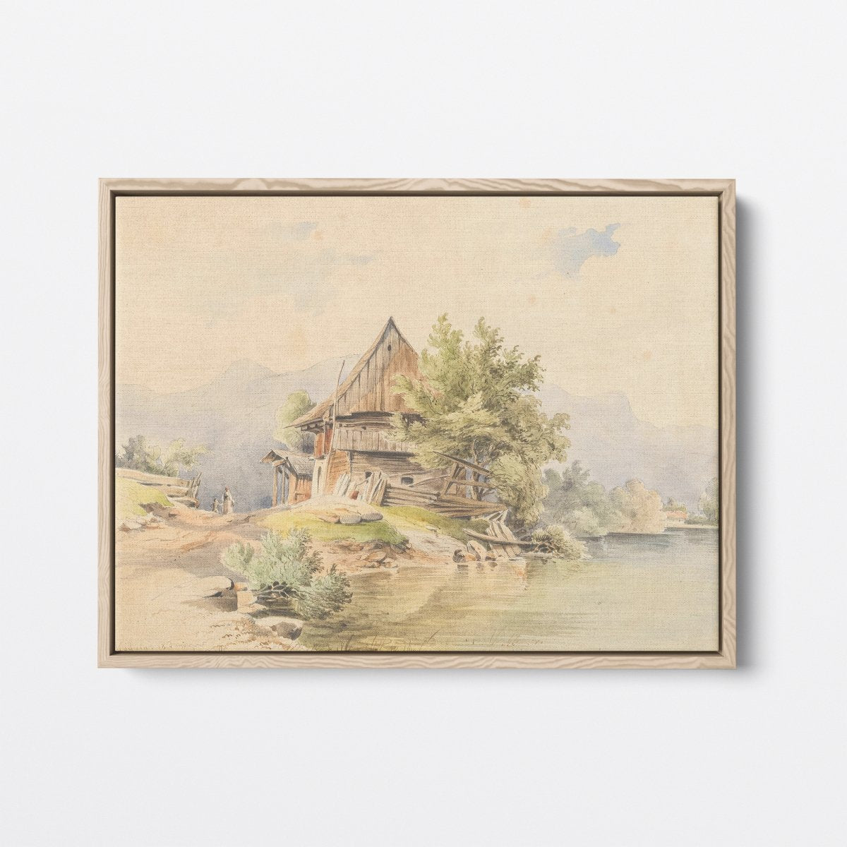 Wooden Hut by the Lake | Carl Lafite | Ave Legato Art Prints