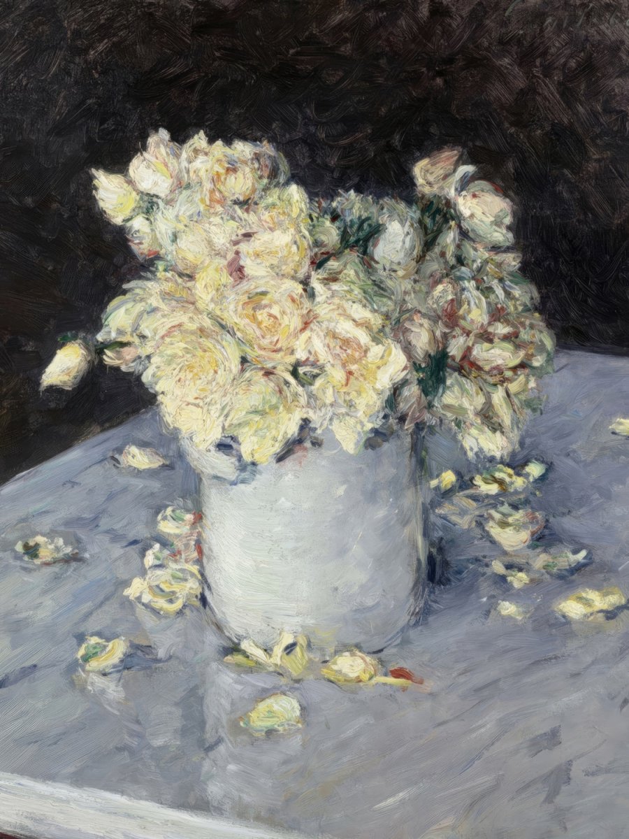 Yellow Roses in a Vase | Gustave Caillebotte | Ave Legato Art Prints