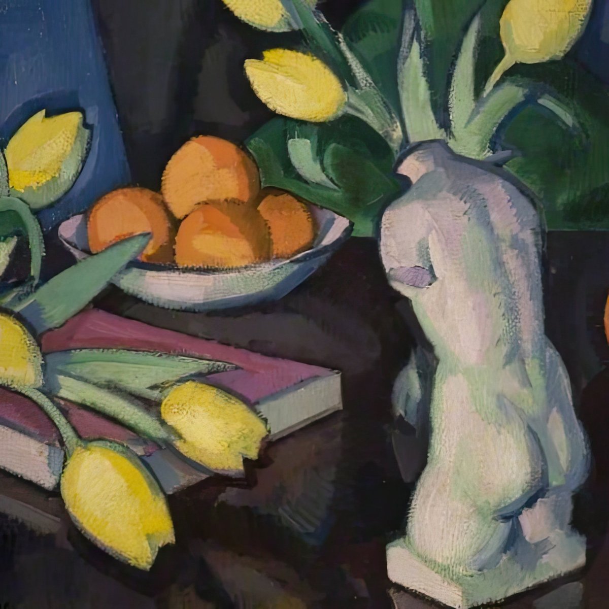 Yellow Tulips and Statuette | Samuel Peploe | Ave Legato Art Prints