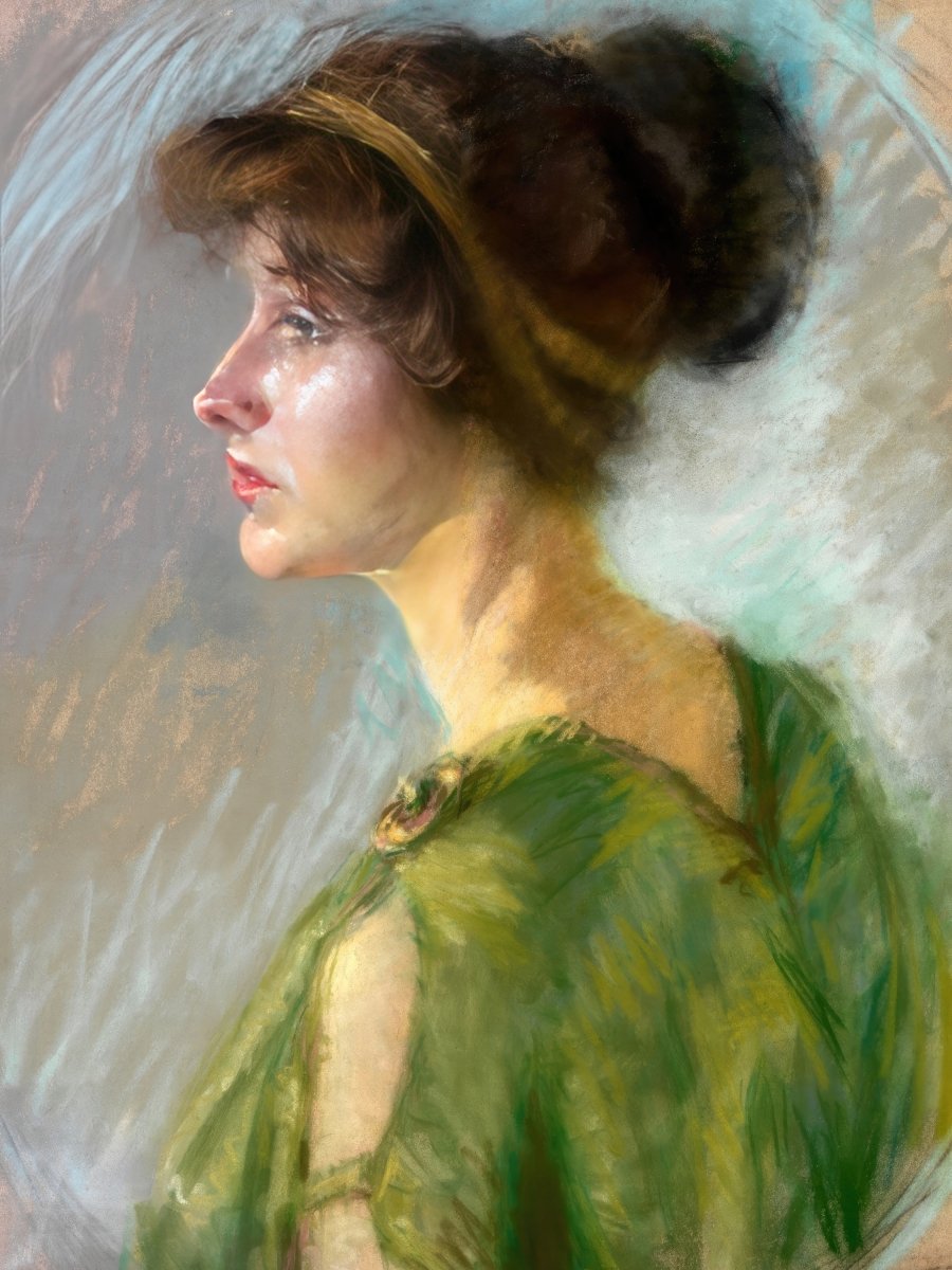 Young Woman in Green | Alice Pike Barney | Ave Legato Art Prints