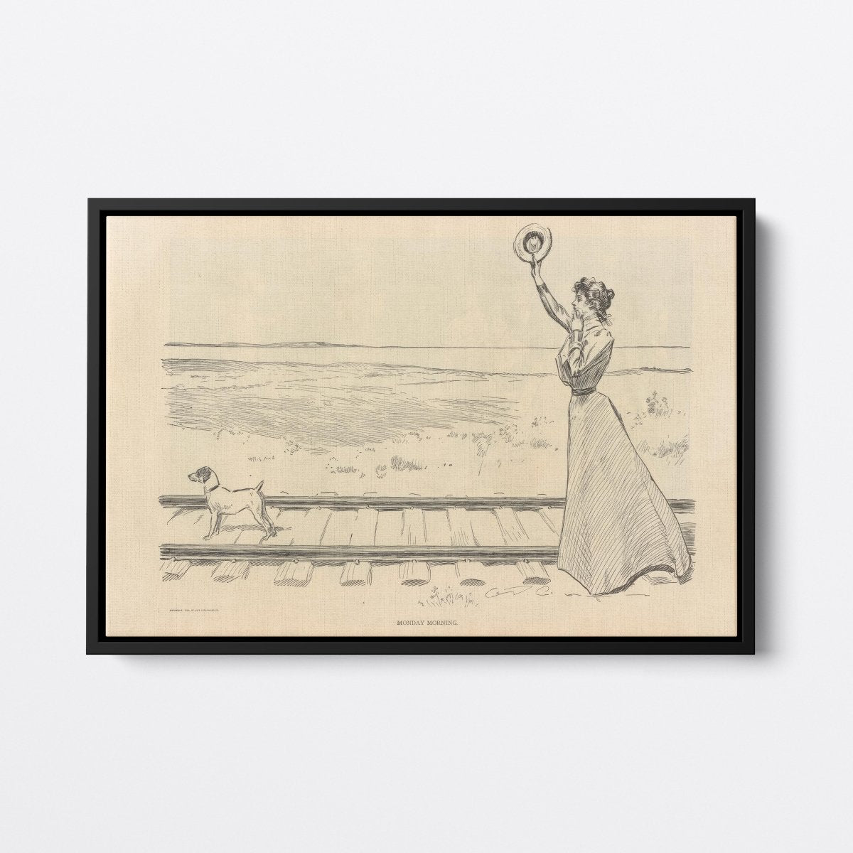 Young Woman Standing at Beach | Charles Dana Gibson | Ave Legato Art Prints