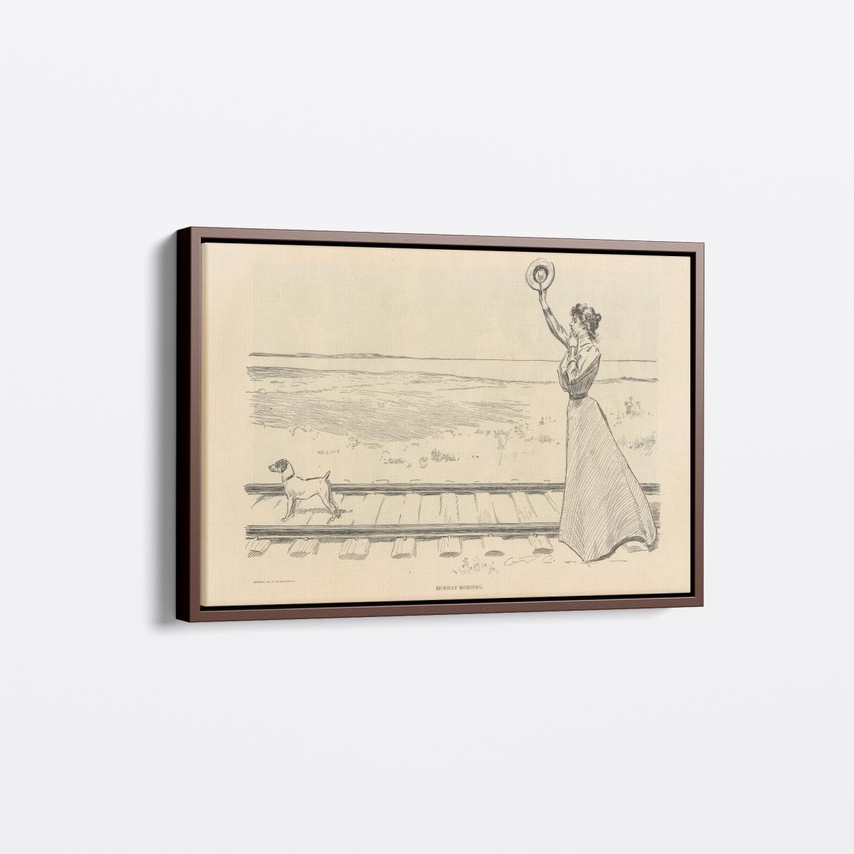 Young Woman Standing at Beach | Charles Dana Gibson | Ave Legato Art Prints