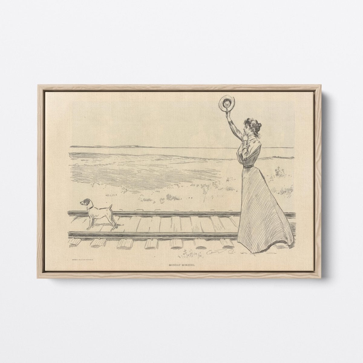 Young Woman Standing at Beach | Charles Dana Gibson | Ave Legato Art Prints