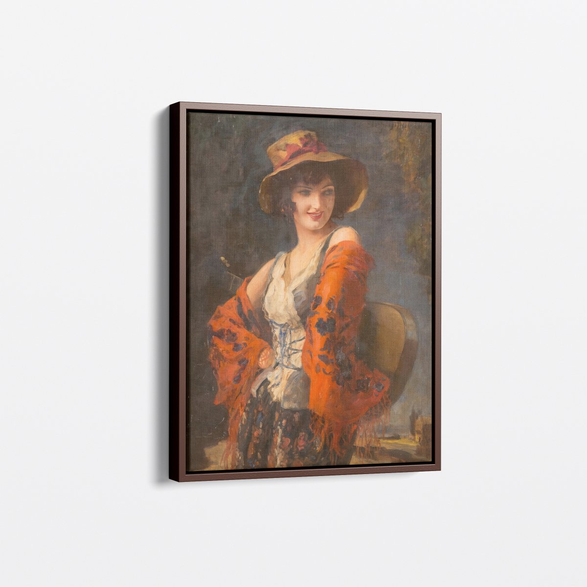 Young Woman with Guitar | Leopold Schmutzler | Ave Legato Art Prints