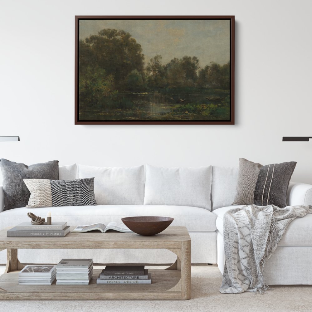 A River Landscape | Charles Daubigny | Ave Legato | Canvas Art Prints | Vintage Artwork