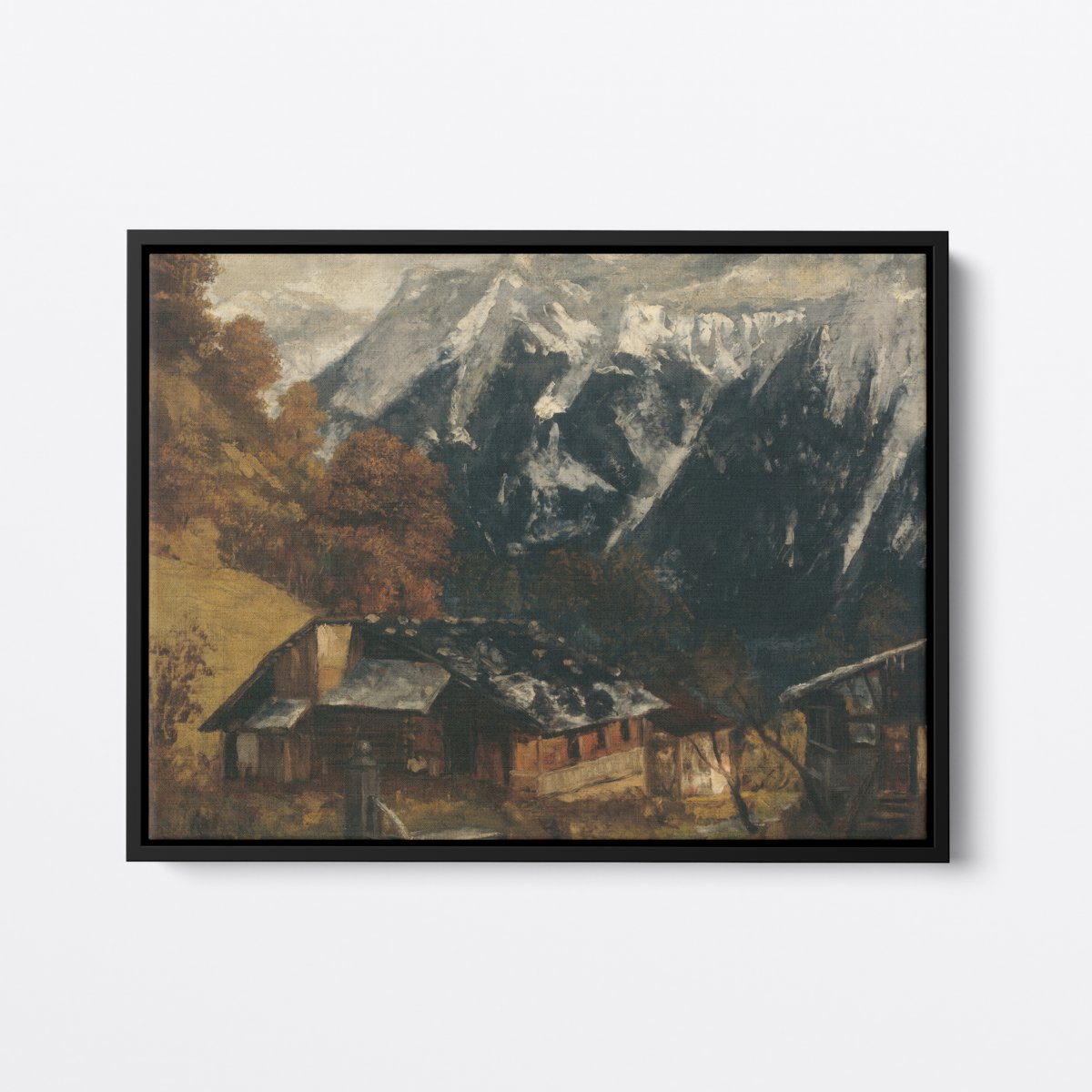 Alpine Cottages | Gustave Courbet | Ave Legato | Canvas Art Prints | Vintage Artwork