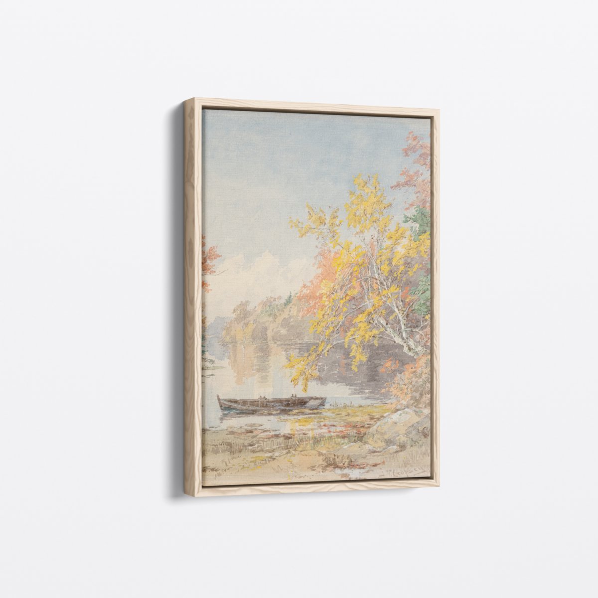Autumn on the Lake | Jasper Cropsey | Ave Legato | Canvas Art Prints | Vintage Artwork