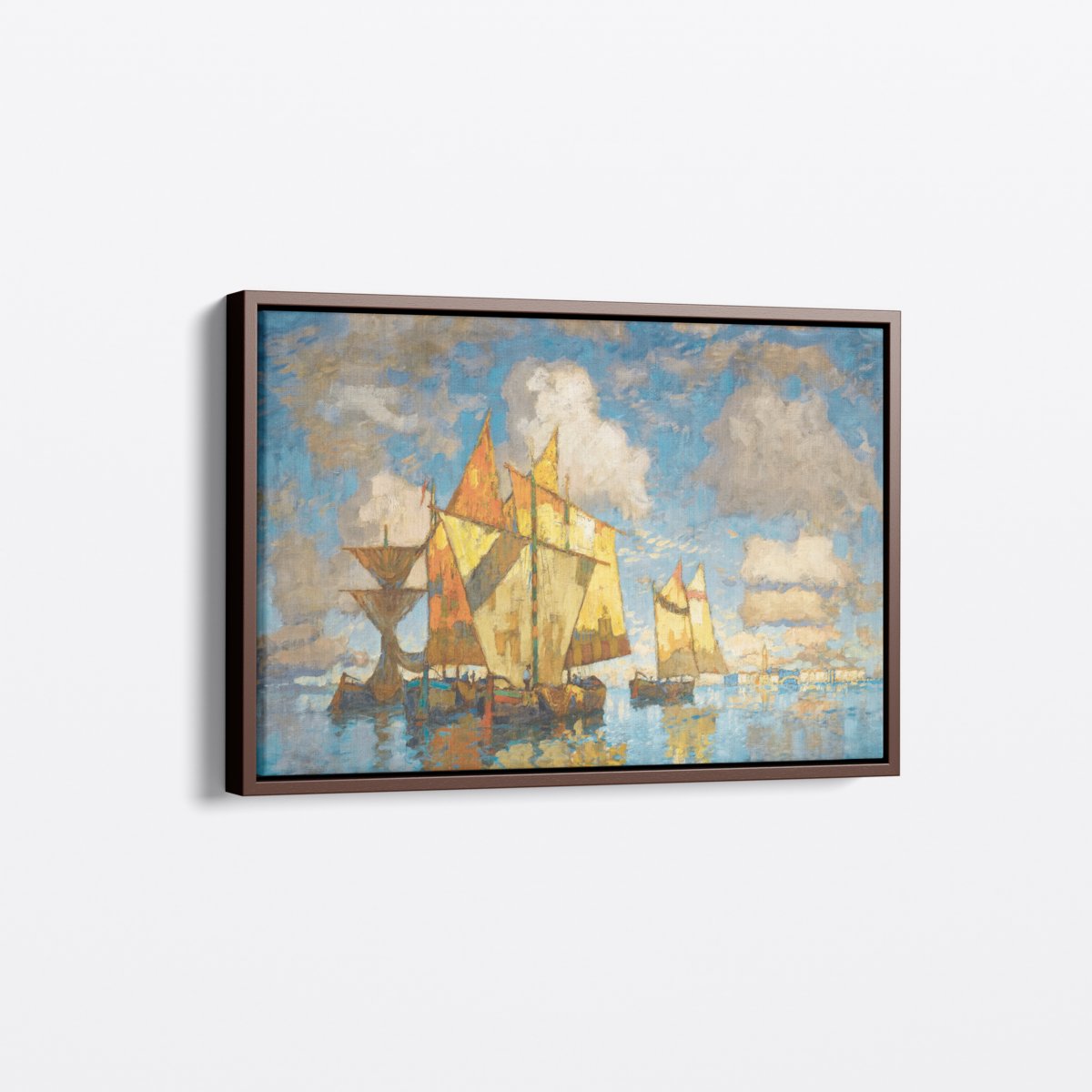Boats In The Lagoon | Konstantin Gorbatov | Ave Legato | Canvas Art Prints | Vintage Artwork