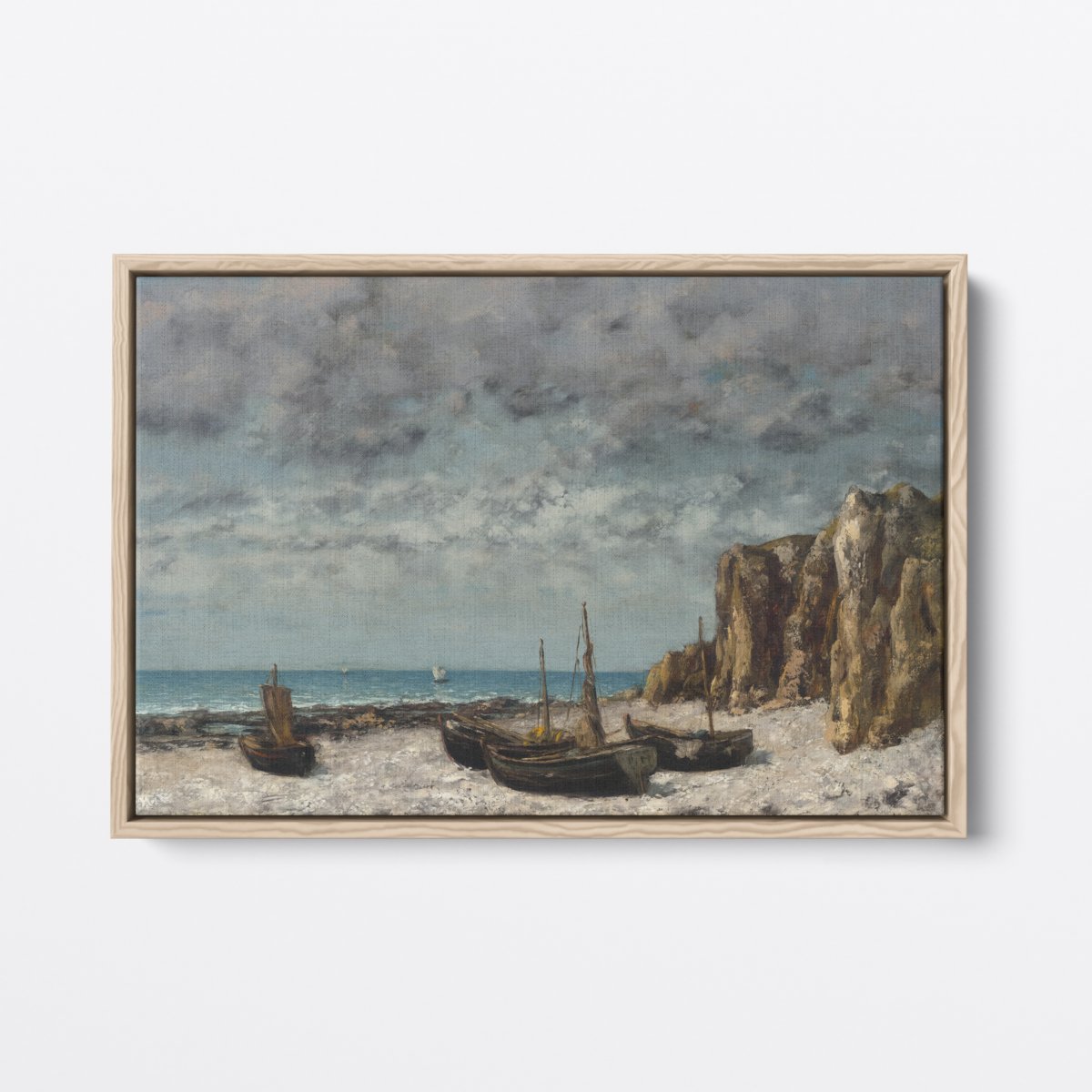 Boats on a Beach | Gustave Courbet | Ave Legato | Canvas Art Prints | Vintage Artwork