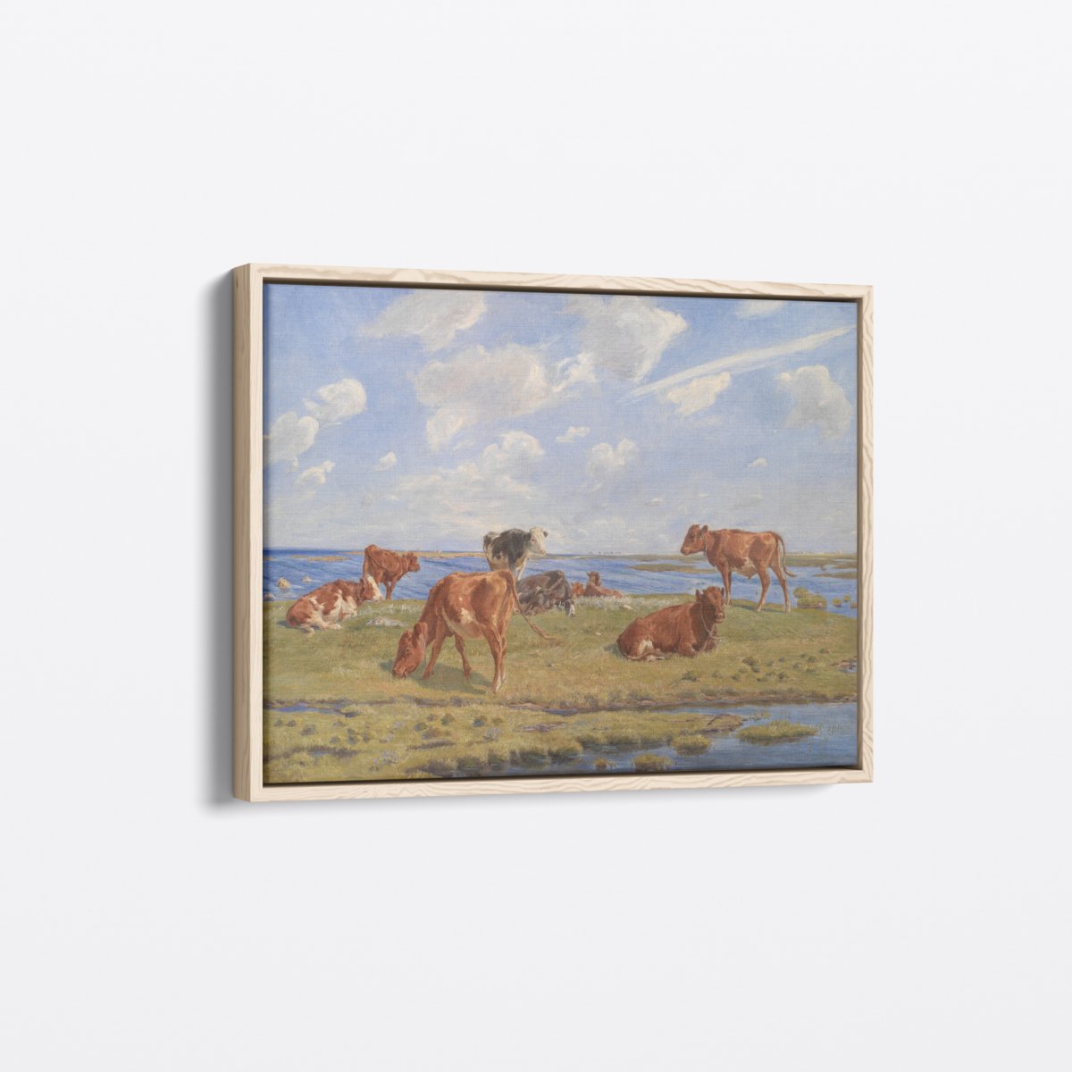 Calves Grazing | Theodor Philipsen | Ave Legato | Canvas Art Prints | Vintage Artwork