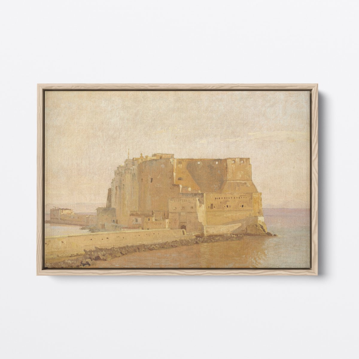 Castle Ovo, Naples | Christen Købke | Ave Legato | Canvas Art Prints | Vintage Artwork