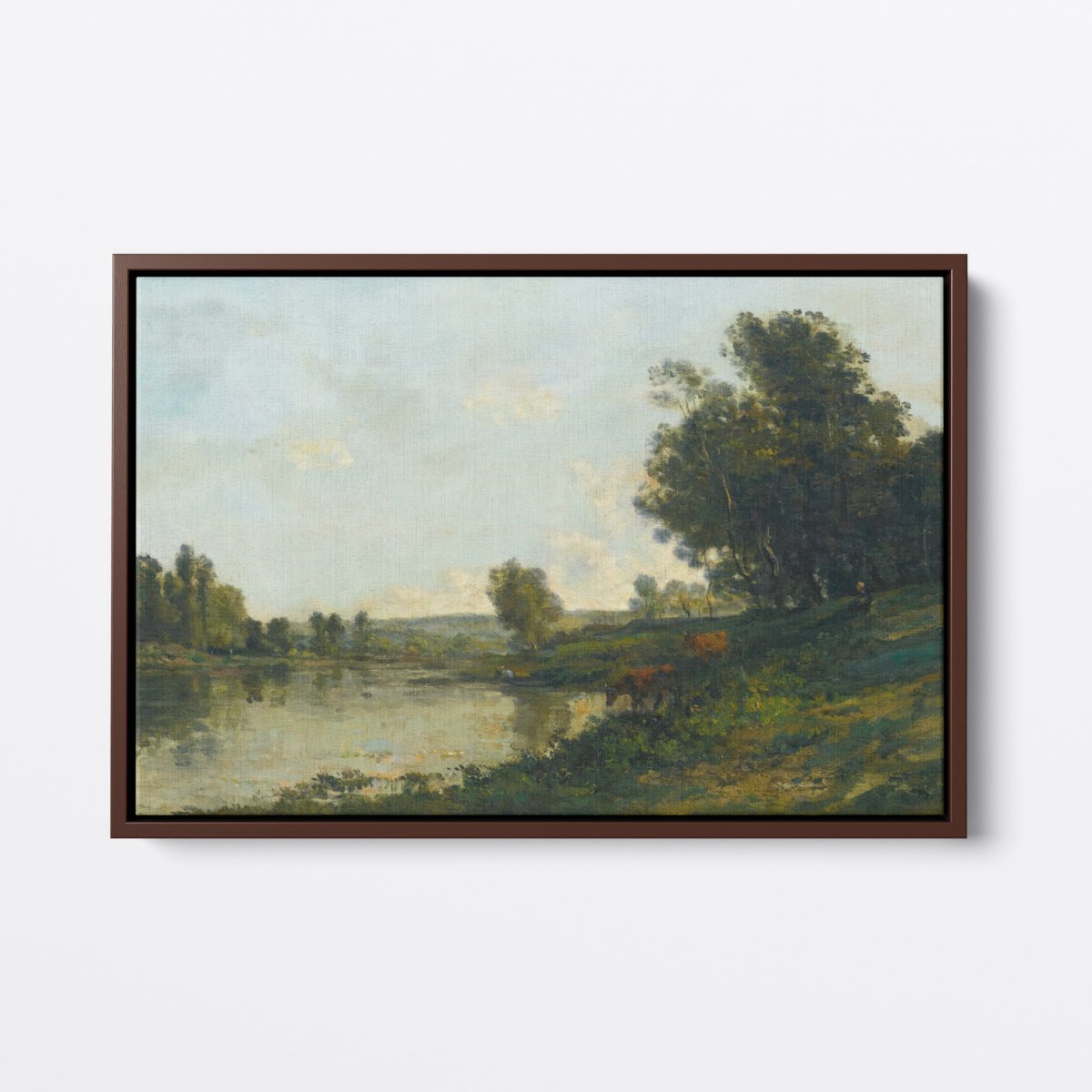 Cattle by the Lake Oro | Charles Daubigny | Ave Legato | Canvas Art Prints | Vintage Artwork