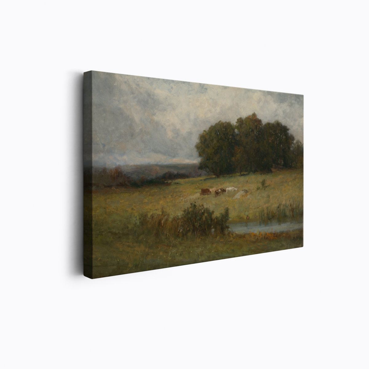 Cattle On the Stream | Edward Bannister | Ave Legato | Canvas Art Prints | Vintage Artwork