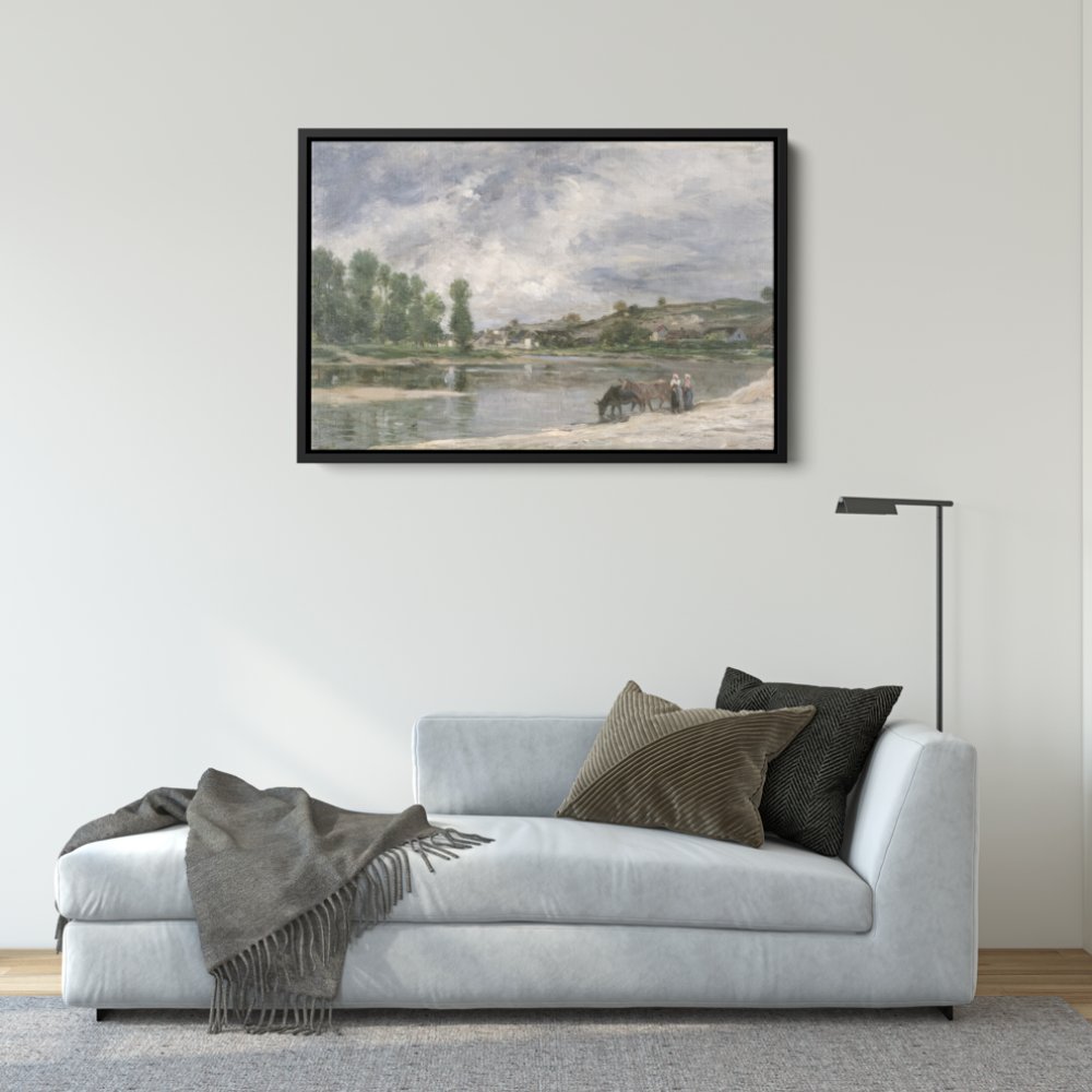 Cloudy Afternoon at the River | Charles Daubigny | Ave Legato | Canvas Art Prints | Vintage Artwork