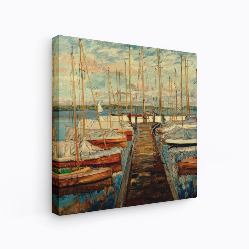 Docked Boats | Philipp Franck | Ave Legato | Canvas Art Prints | Vintage Artwork