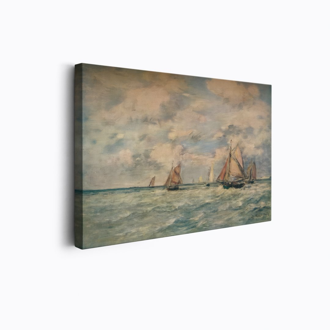 Exit of the Barques at Trouville | Eugène Boudin | Ave Legato Art Prints