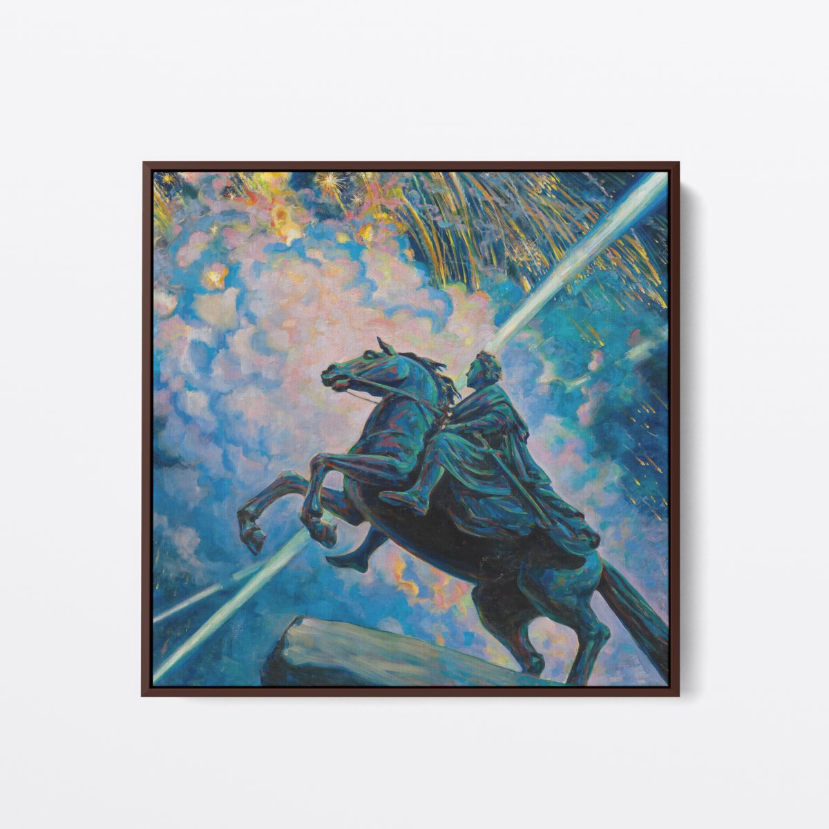 Fireworks, The Bronze Horseman | Boris Kustodiev | Ave Legato | Canvas Art Prints | Vintage Artwork