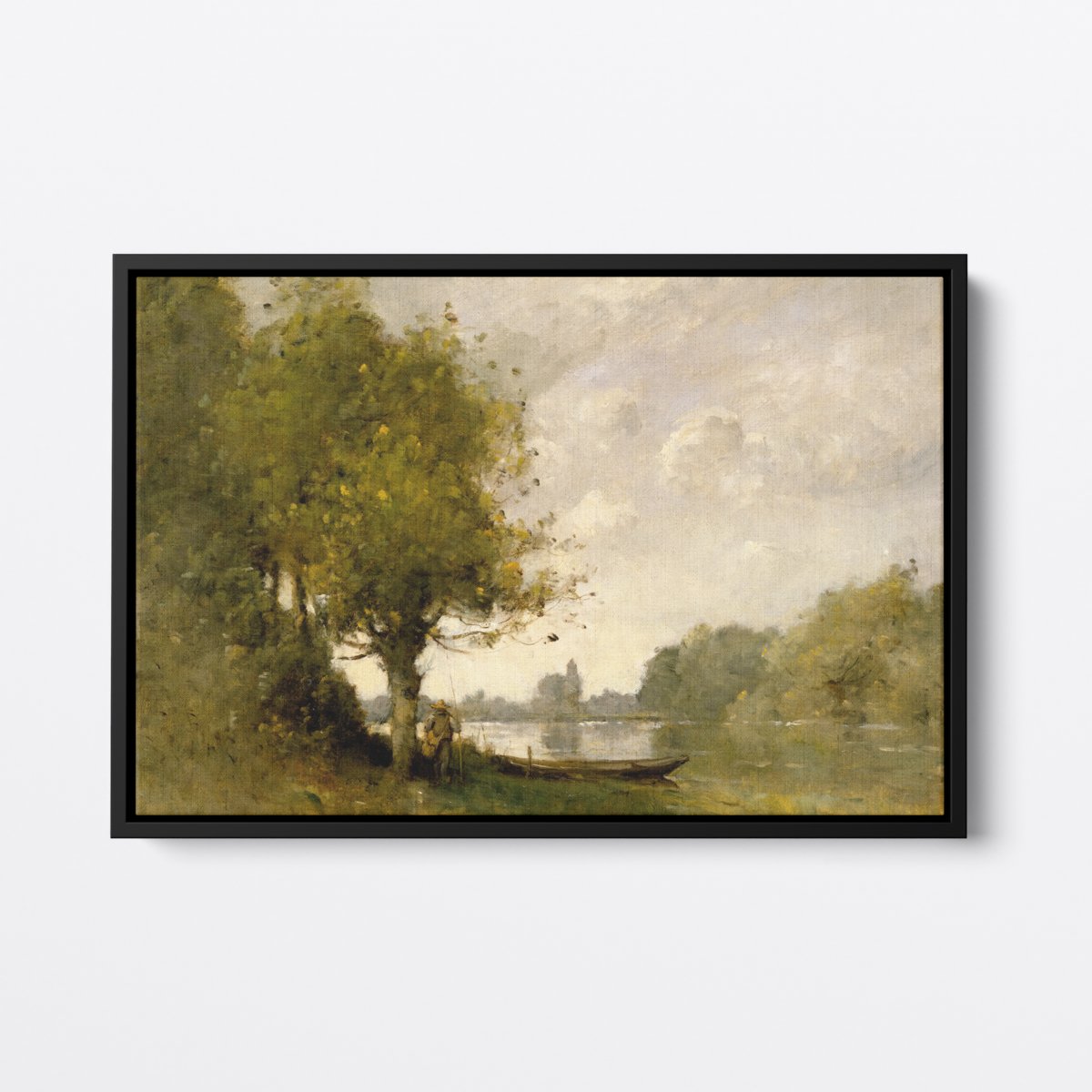 Fisherman Before the Pond | Paul Trouillebert | Ave Legato | Canvas Art Prints | Vintage Artwork