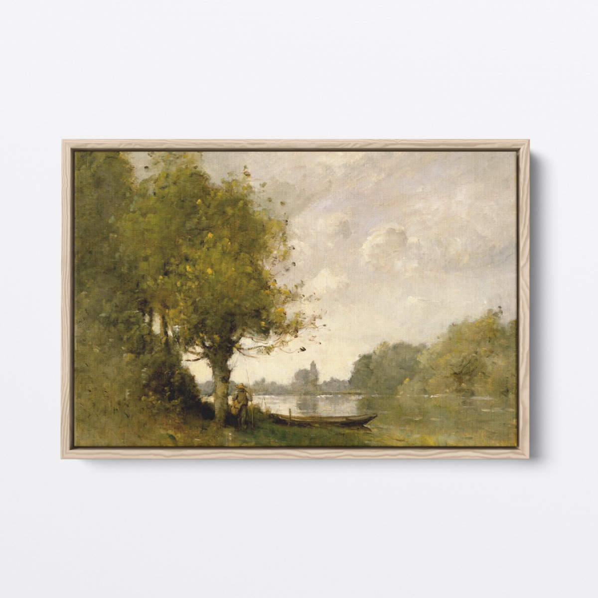 Fisherman Before the Pond | Paul Trouillebert | Ave Legato | Canvas Art Prints | Vintage Artwork