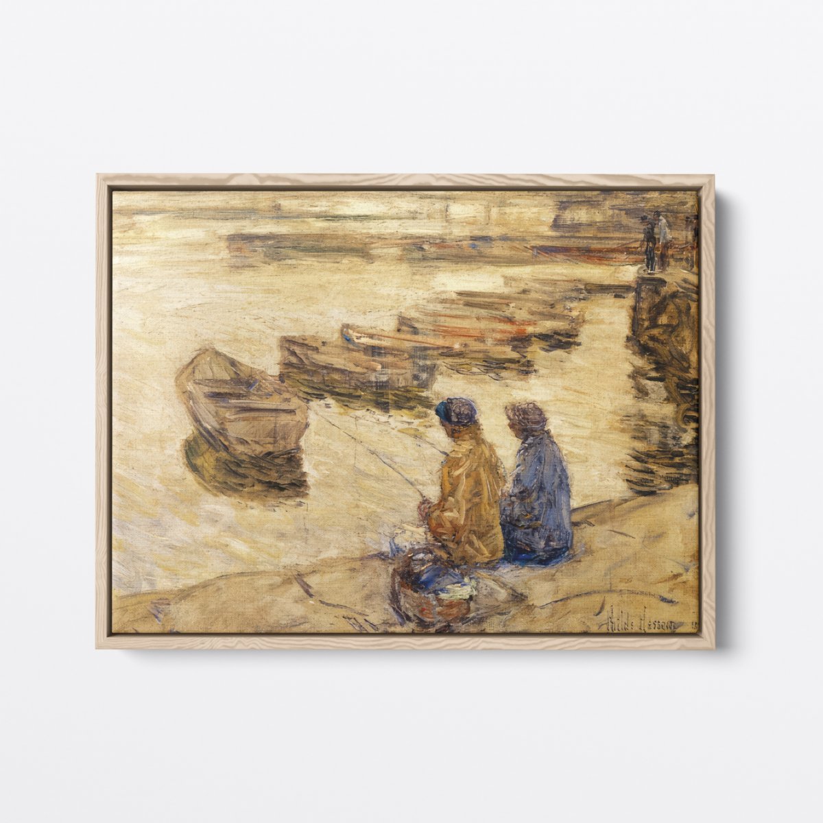 Fishing Together | Childe Hassam | Ave Legato | Canvas Art Prints | Vintage Artwork