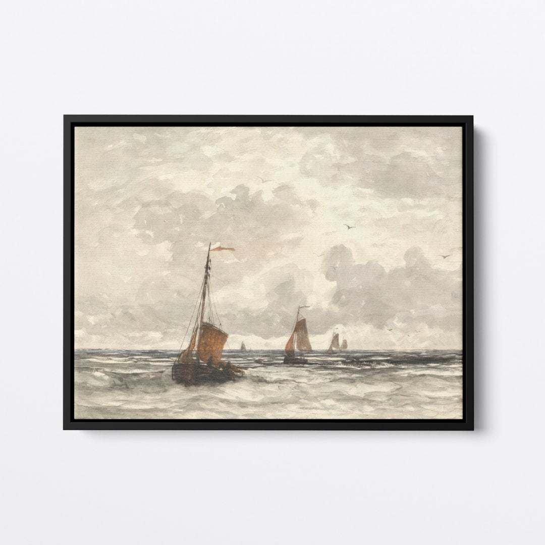 Fishing Vessels on Gray Seas | Hendrik Mesdag | Ave Legato | Canvas Art Prints | Vintage Artwork