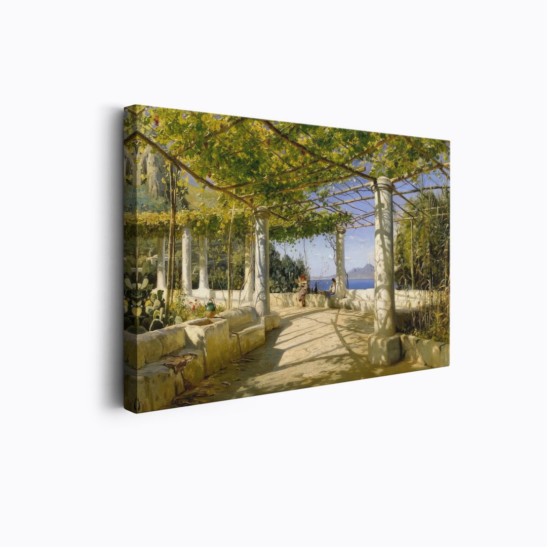 Garden With A View of Vesuvius | Peder Monsted | Ave Legato | Canvas Art Prints | Vintage Artwork