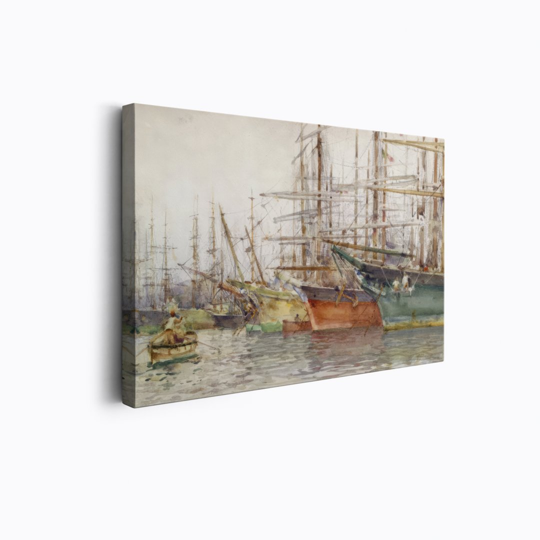 Genoa Harbor | Henry Tuke | Ave Legato | Canvas Art Prints | Vintage Artwork