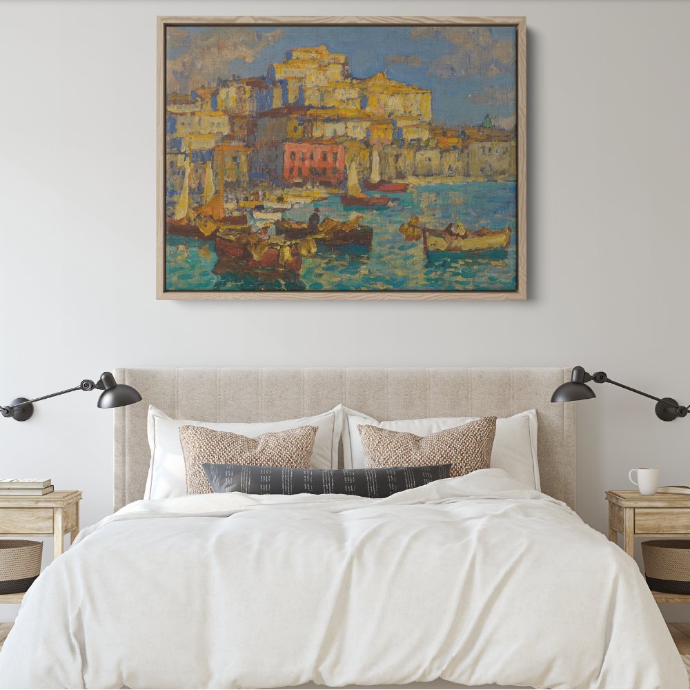 Harbor of Naples | Konstantin Gorbatov | Ave Legato | Canvas Art Prints | Vintage Artwork