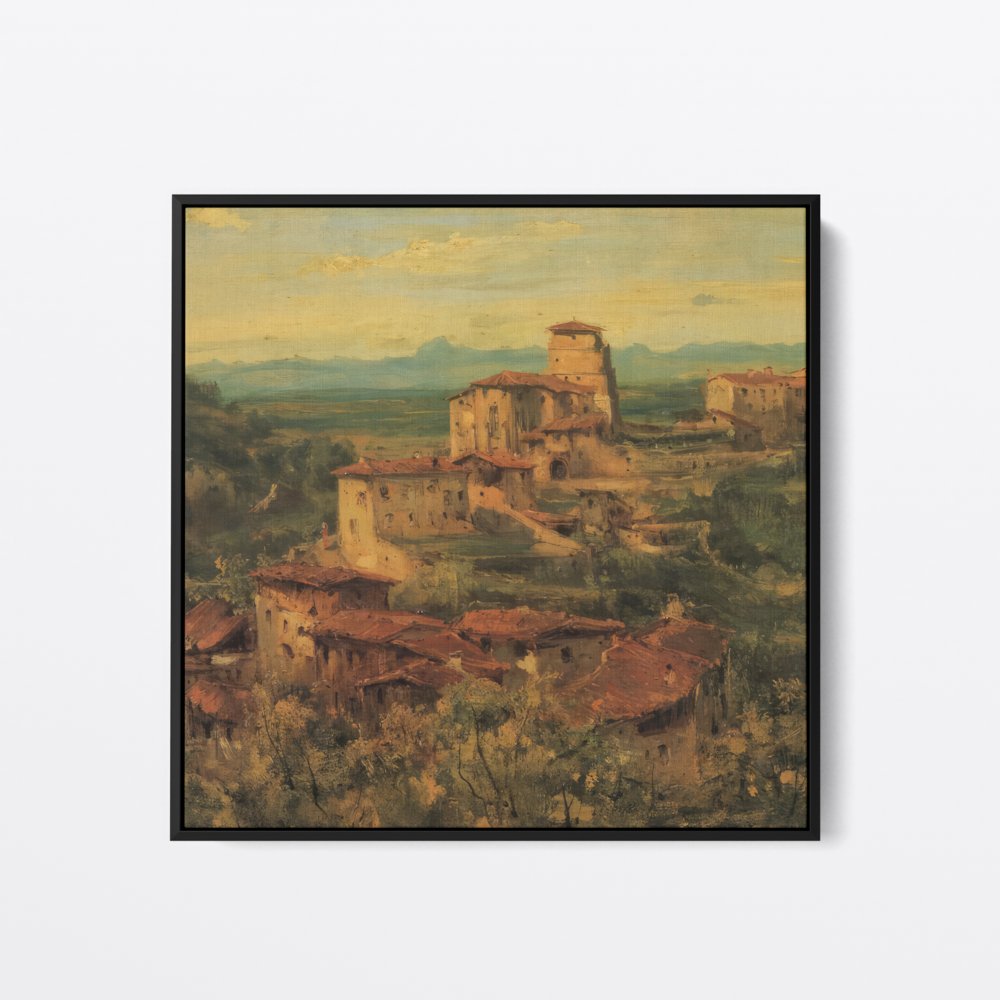 Mediterranean Summit Village | Theodore Rousseau | Ave Legato | Canvas Art Prints | Vintage Artwork