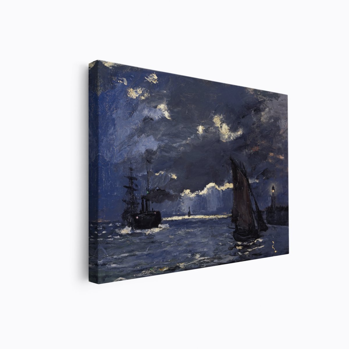 Moonlight Seascape | Claude Monet | Ave Legato | Canvas Art Prints | Vintage Artwork