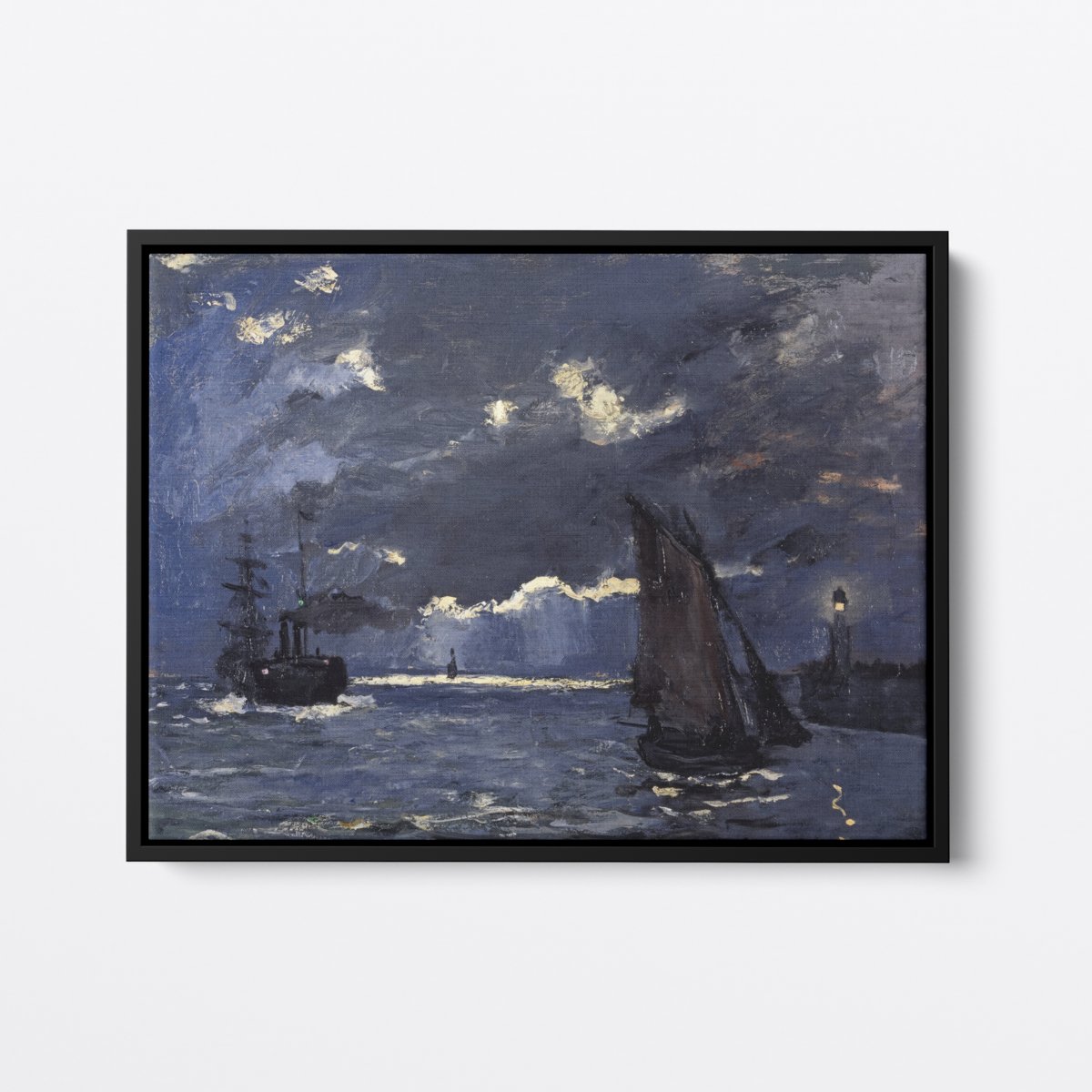 Moonlight Seascape | Claude Monet | Ave Legato | Canvas Art Prints | Vintage Artwork