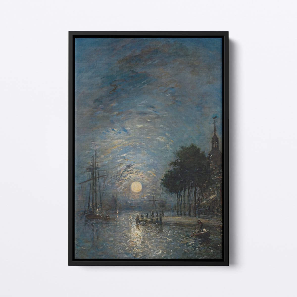 Moreno Port At Nightfall | Johan Jongkind | Ave Legato | Canvas Art Prints | Vintage Artwork