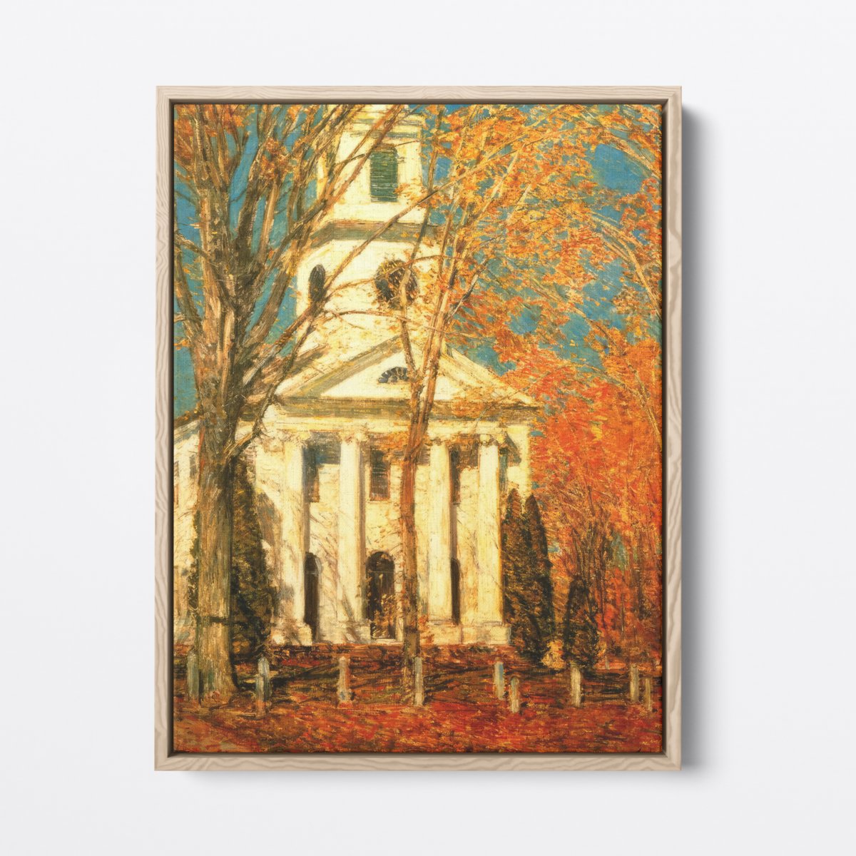 New England Church, Autumn Afternoon | Childe Hassam | Ave Legato Art Prints