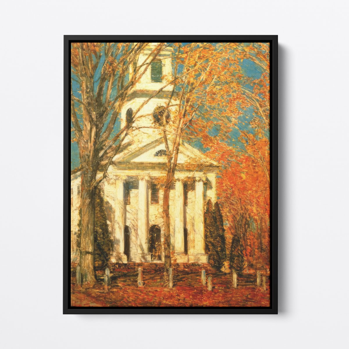 New England Church, Autumn Afternoon | Childe Hassam | Ave Legato Art Prints