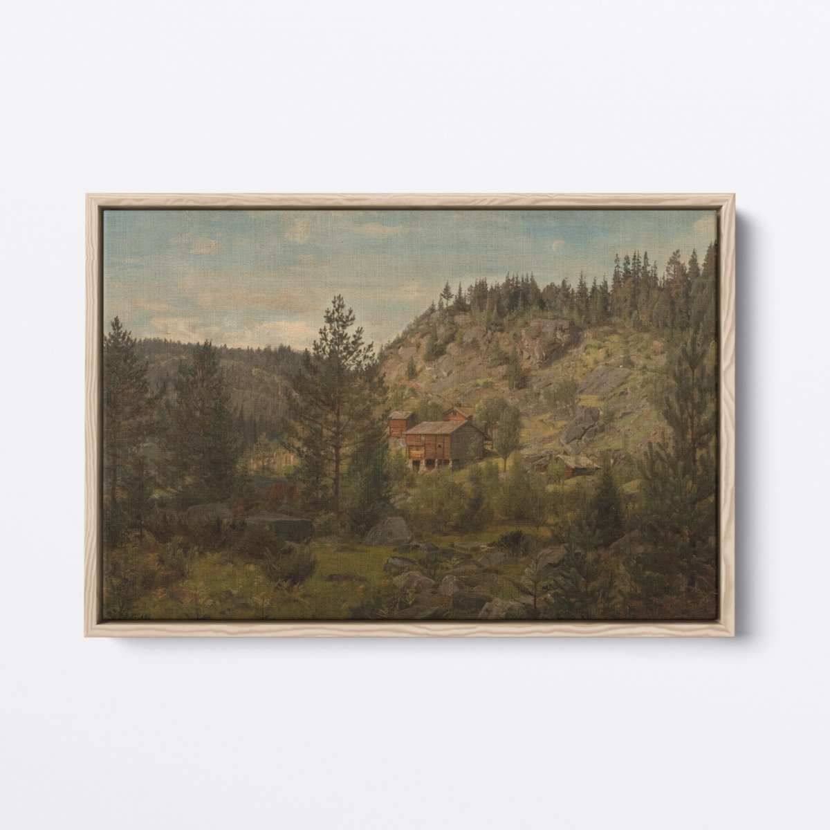 Norwegian Cabins, Telemark | Amaldus Nielsen | Ave Legato | Canvas Art Prints | Vintage Artwork