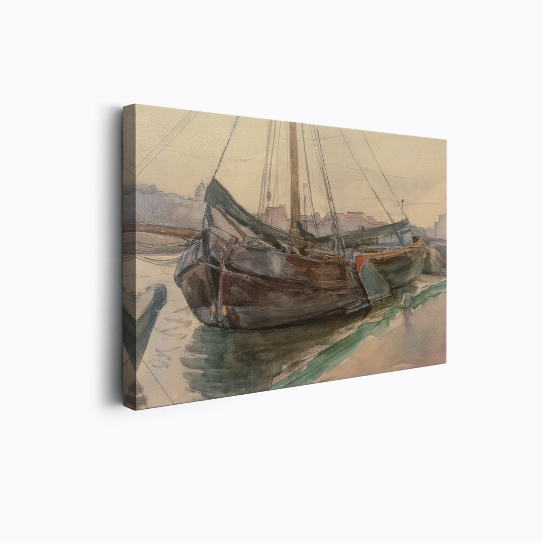 Old Fishing Barge | Thomas Herbst | Ave Legato | Canvas Art Prints | Vintage Artwork