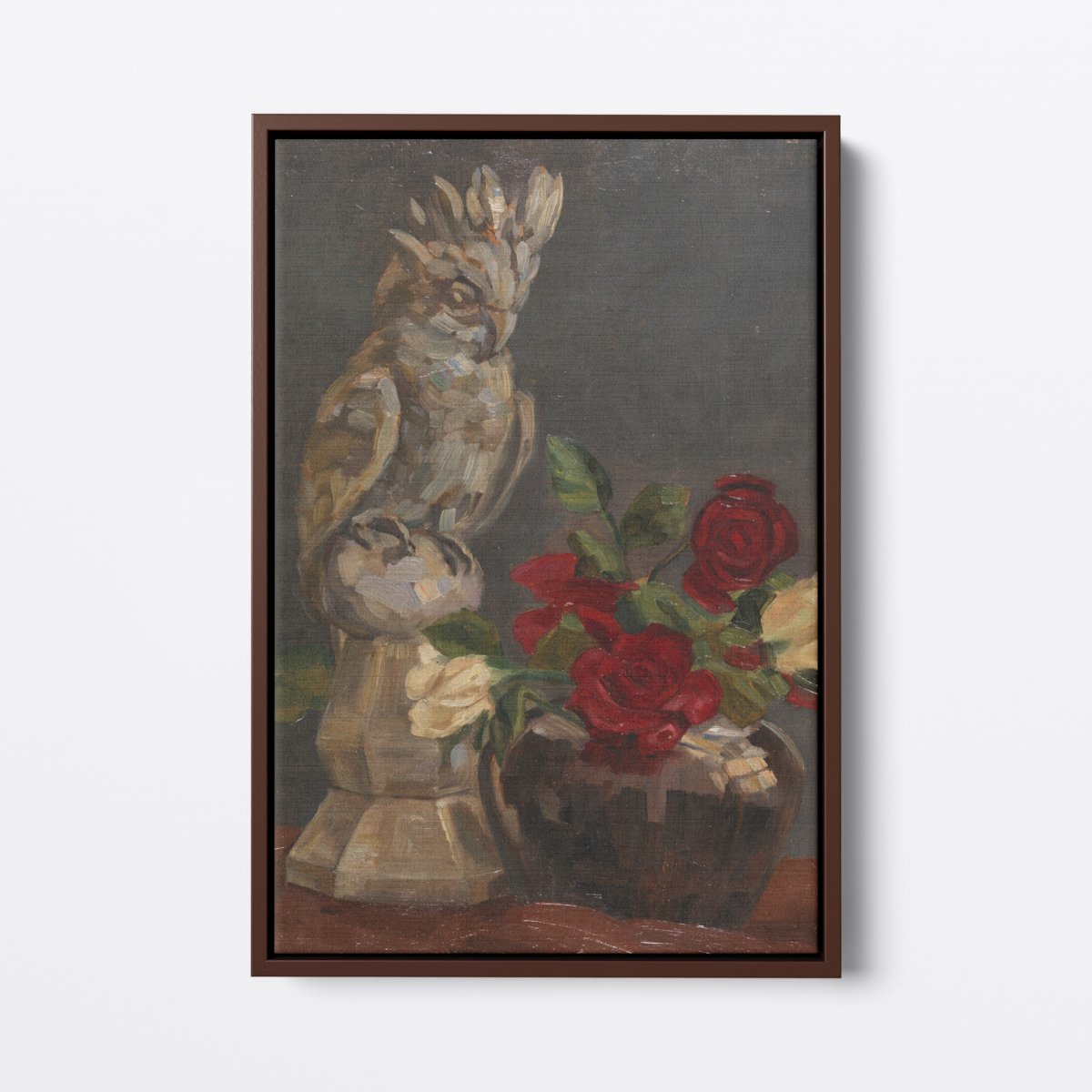 Owl & Roses | Leo Putz | Ave Legato | Canvas Art Prints | Vintage Artwork