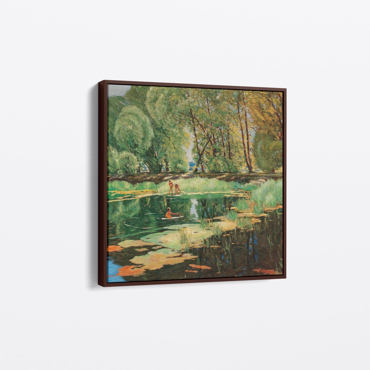 Playing in the Pond | August Rieger | Ave Legato | Canvas Art Prints | Vintage Artwork