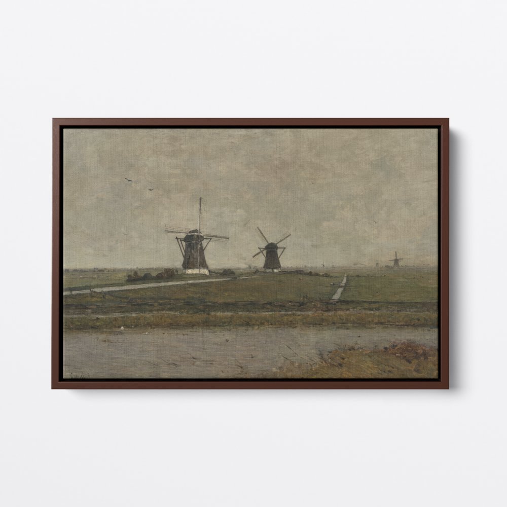 Polder With Mills, Netherlands | Paul Gabriël | Ave Legato | Canvas Art Prints | Vintage Artwork