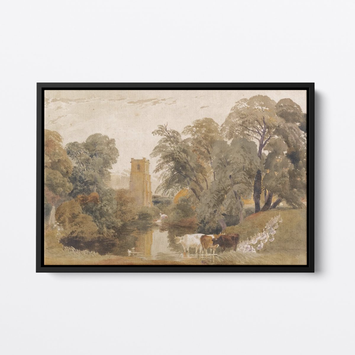 Pond Below Resthaven Tower | Peter De Wint | Ave Legato | Canvas Art Prints | Vintage Artwork