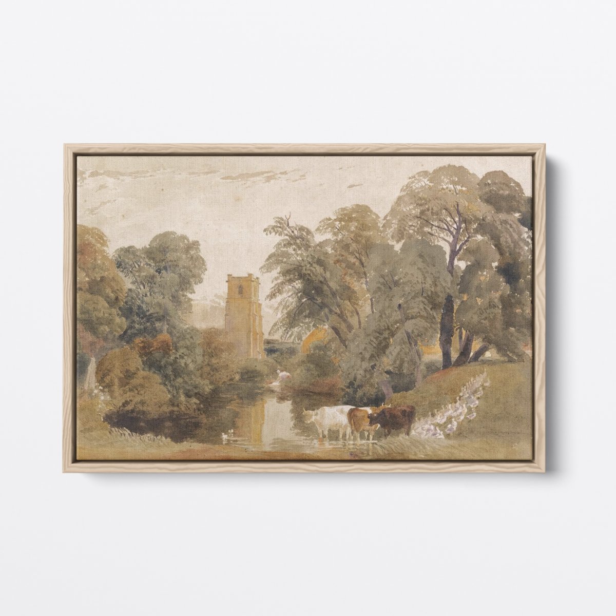 Pond Below Resthaven Tower | Peter De Wint | Ave Legato | Canvas Art Prints | Vintage Artwork