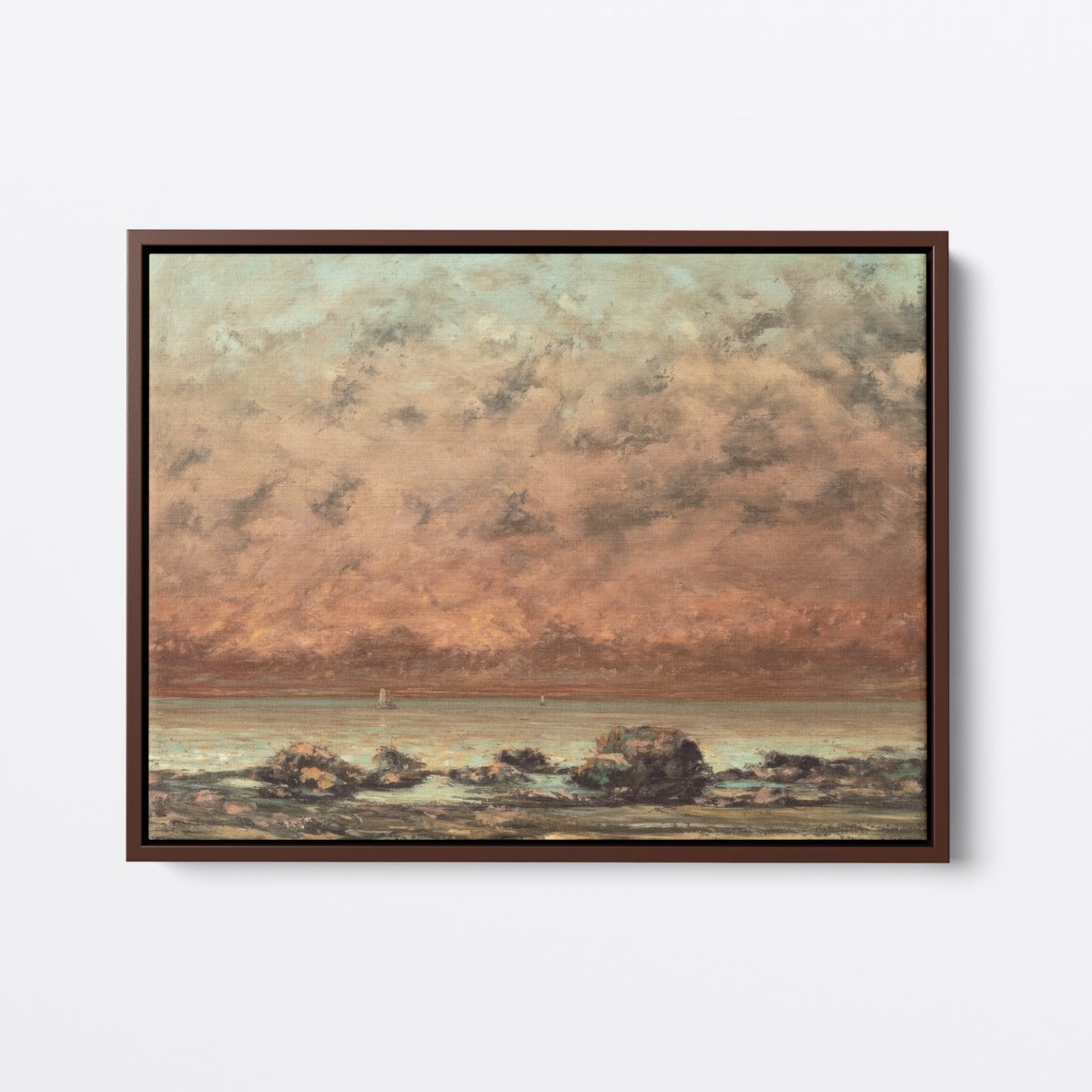 Red Clouds at the Coast | Gustave Courbet | Ave Legato | Canvas Art Prints | Vintage Artwork