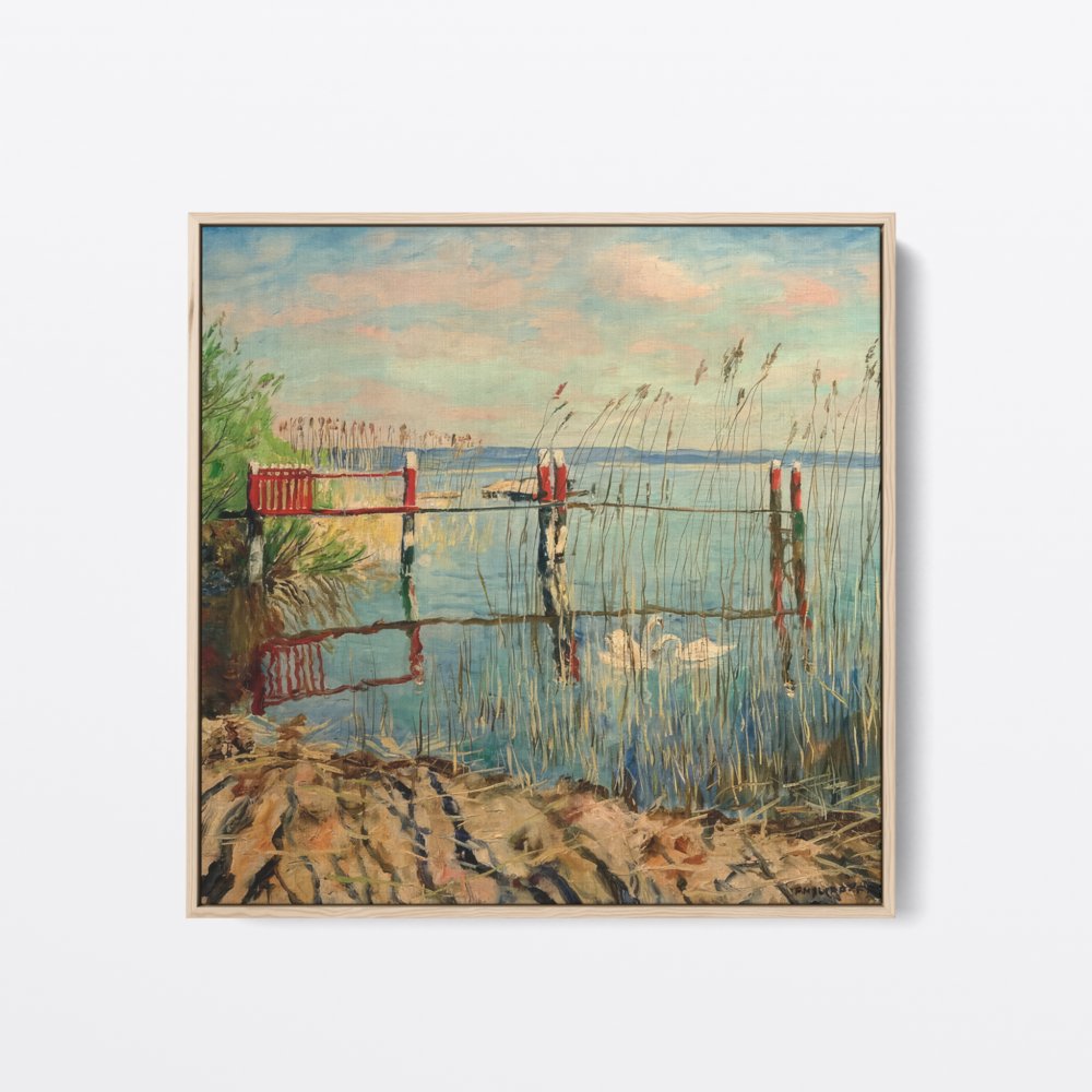 Red Pier During Summer | Philipp Franck | Ave Legato | Canvas Art Prints | Vintage Artwork