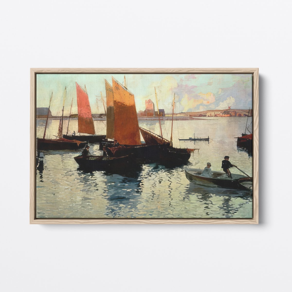 Red Sails at the Port | Charles Cottet | Ave Legato | Canvas Art Prints | Vintage Artwork