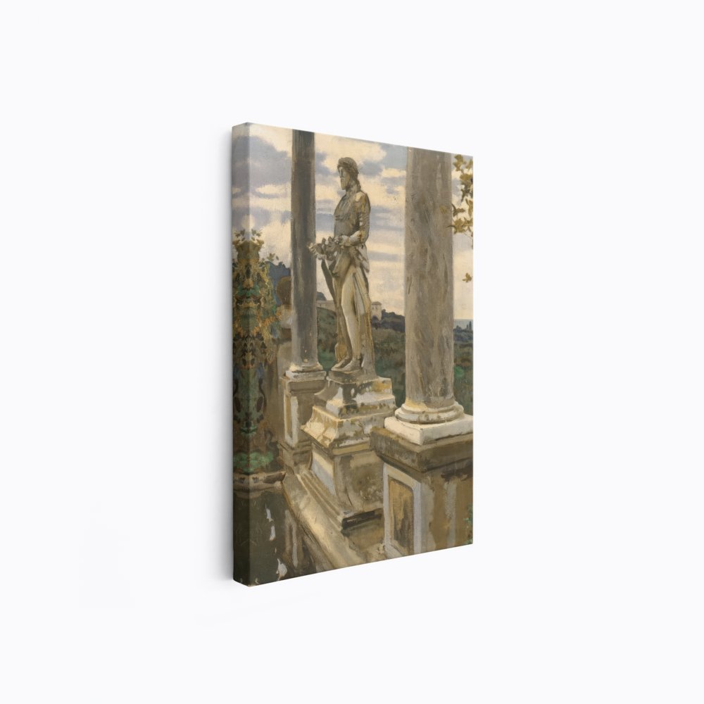 Stoic Villa Statue | John Sargent | Ave Legato | Canvas Art Prints | Vintage Artwork