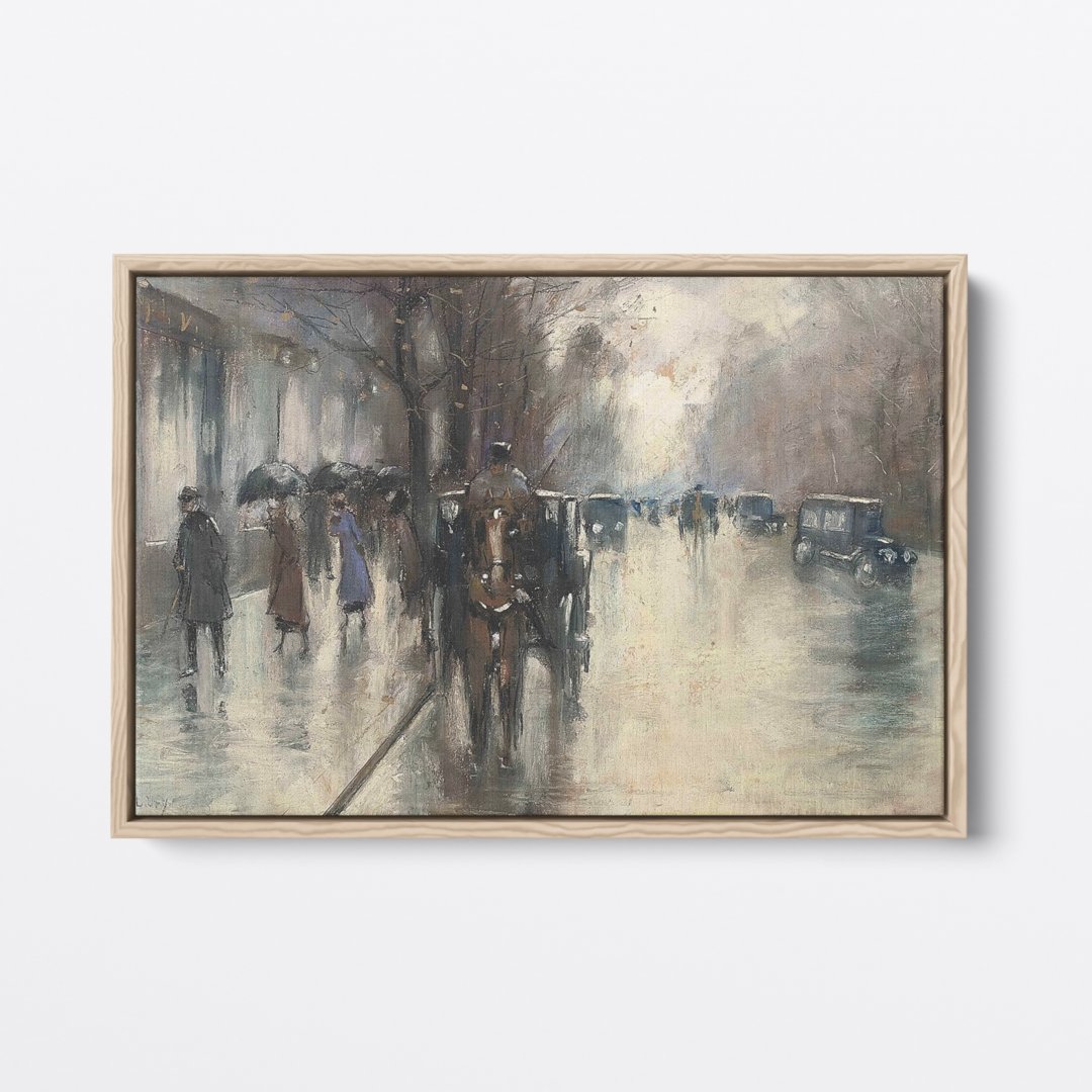 Street in the Rain, Old Philadelphia | Lesser Ury | Ave Legato | Canvas Art Prints | Vintage Artwork