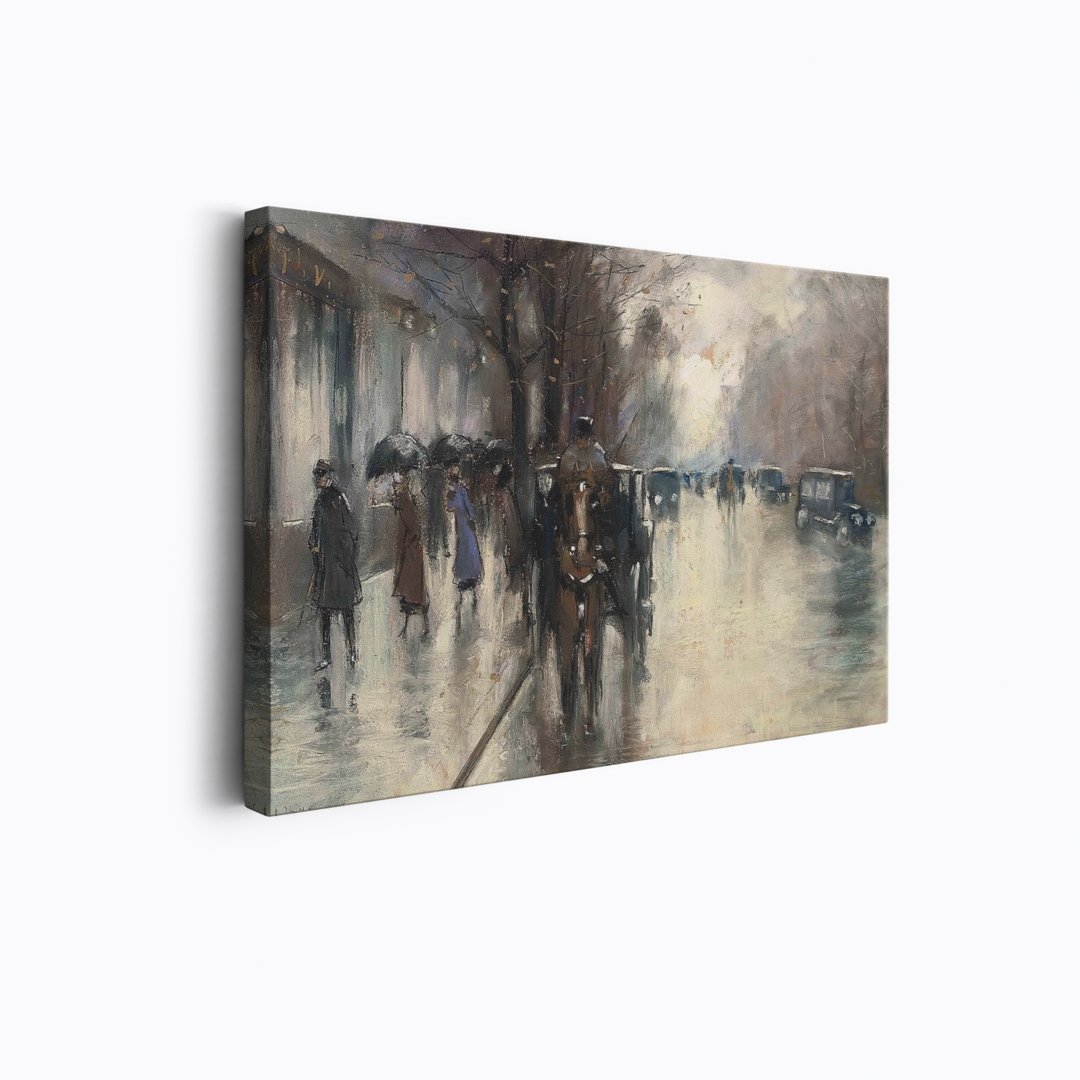Street in the Rain, Old Philadelphia | Lesser Ury | Ave Legato | Canvas Art Prints | Vintage Artwork
